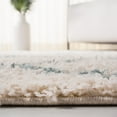 thumbnail image 4 of SAFAVIEH Daley Geometric Plush Shag Area Rug, Ivory/Seafoam, 2'3" x 4', 4 of 7