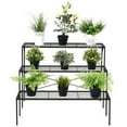 thumbnail image 1 of Topbuy 3-Tier Metal Flower Plant Shelf Stand Display Rack Black, 1 of 6