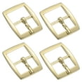 thumbnail image 1 of Uxcell 4Pack 0.63" Hebilla de cinturón de una sola punta, hebillas de barra central ovaladas para cinturón, dorado, 1 of 6