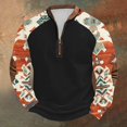 thumbnail image 1 of Blusas y camisas de manga larga con cuello redondo para hombre Sudadera con puños en los hombros estampada para hombre Blusa de poliéster de manga larga con cuello redondo para hombre, 1 of 3