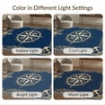 thumbnail image 7 of ODIKA 6'x9' Washable Area Rug Compass Nautical Vintage Motif Border Maritime Distressed Map for Dining Room, Under Table, Office Décor, Non-Slip Chair-Friendly, 7 of 7