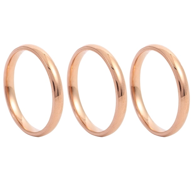 Anillo de titanio Alianza de boda de alto pulido con cúpula lisa