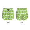 thumbnail image 3 of Balery Green Lemon Slices Pantalones cortos deportivos para mujer con forro y dos bolsillos, elásticos, para entrenamiento, gimnasio, yoga-X-Large, 3 of 7