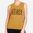 thumbnail image 2 of Pediatric Oncology Nurse Leopard Print Women's Muscle Tank 2X-Large Antique Gold, 2 of 5