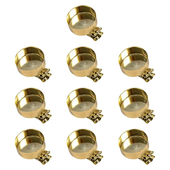 Kuntesetty 10 Pieces Christmas Tree Candle Clips Christmas Tree Decoration for Birthday Gold
