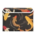 thumbnail image 7 of Yayeee Collapsible Storage Bin with Lid Fabric Closet Decorative Basket with Handles, Black Fish Pattern, 7 of 7
