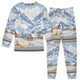 thumbnail image 2 of FORMRS Long Sleeve Top and Pants Pajama Set for Niños 2-Piece Sleepwear, Sizes 18M-8Y, Winter Mountain, 2 of 6
