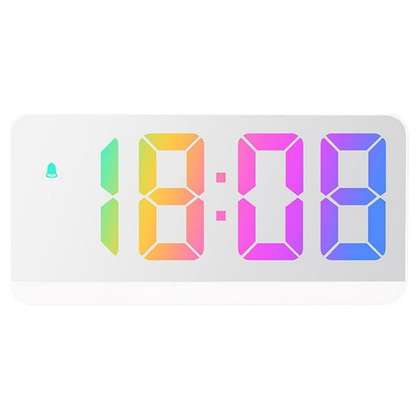 Wosthever Tiempo de lectura fácil Pantalla de visualización clara y brillante para un cronometraje sin esfuerzo Números digitales coloridos Electrodomésticos 8009D BlancoExterior