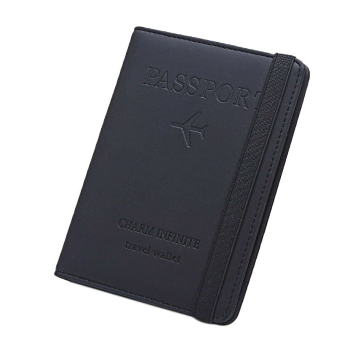 Mens Real Leather Passport Holder Travel Wallet ID Cards Tickets Cover Organizer 