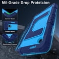 thumbnail image 5 of Dteck For Samsung Galaxy Tab A11 8.7-inch 2025 (SM-X133/X135) Tablet Case, Heavy Duty Shockproof with Oversized Kickstand Shoulder Strap Rugged Case for Kids and Adults, Navyblue+Skyblue, 5 of 7