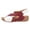 Wine, variant on Colorblock-crossed Wedges Sandals Summer Fashion Fish Mouth Platform Roman Shoe