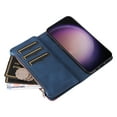 thumbnail image 5 of Allytechgroup Wallet Case for Samsung Galaxy S25 Ultra, with Zipper Pocket Multiple Cards Slots Flip Stand Shockproof Premium PU Leather Hand Wrist Phone Cover for Samsung Galaxy S25 Ultra, Blue, 5 of 12