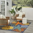 thumbnail image 6 of Nourison Aloha Indoor/Outdoor Navy Multicolor 5'3" x 7'5" Area Rug (5x7), 6 of 10