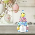 thumbnail image 4 of LSLJS Easter Gnome Tree Ornaments, Easter Decoration Ceramic Faceless Gnome with Colorful LED Light Bulbs Battery Operated Dwarf Lamp Glowing Gnome Figurine Collectione Tabletop Gifts for Kids, 4 of 6