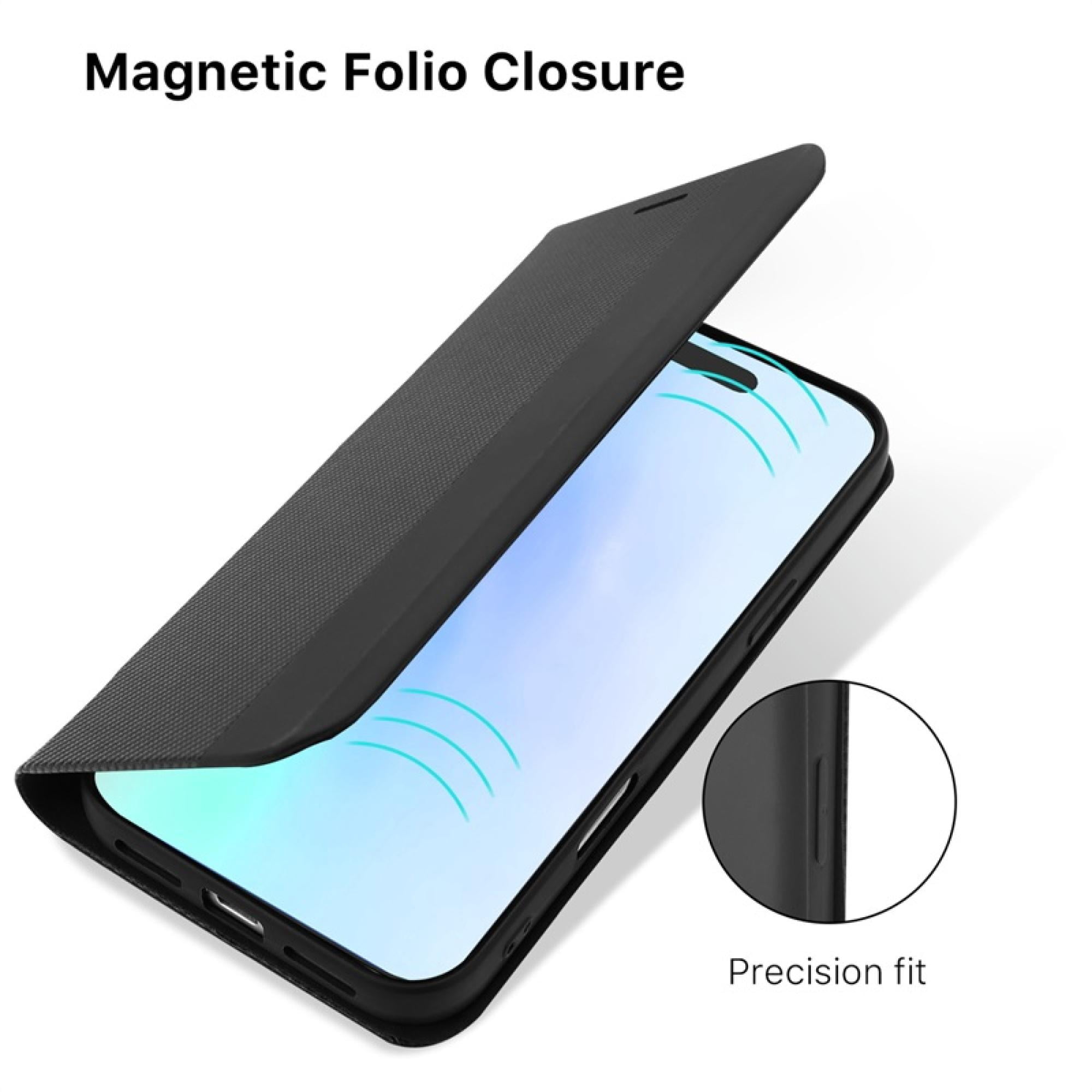 5 in 1 Bundle compatiable with iPhone 17 Pro Executive Protection Trio – Wallet Case + Privacy Tempered Glass (3-Pack) + Camera Lens Protector