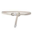thumbnail image 2 of D-GROEE Women's Braided Wax Rope Belt Skinny Woven Braided Belt Buckle Leather Belt for Dress, Jean, Skirt, Pant, 2 of 8