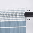 thumbnail image 5 of Blue Ombre Stripe Valance Curtains for Kitchen/Living Room/Bathroom/Bedroom Window, Rod Pocket Small Topper Half Short Window Curtains Voile Sheer Scarf, Farmhouse Striped Gradient 54"x18", 5 of 8
