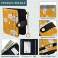 thumbnail image 5 of Small Wallet For Women Bifold Leather Pocket Coin Credit Card Holder With RFID Blocking Orange Flowers Pattern, 5 of 6