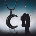 thumbnail image 5 of Moon Cremation Neckalce for Ashes for Women Men, Stainless Steel Memorial Lockets Keepsakes Jewelry for Ashes Pendant, 5 of 5