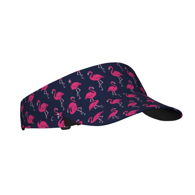 Fotbe Cute Flamingo Visera Deportiva con Diseño, Gorra Abierta Ajustable de Algodón para Mujer y Hombre
