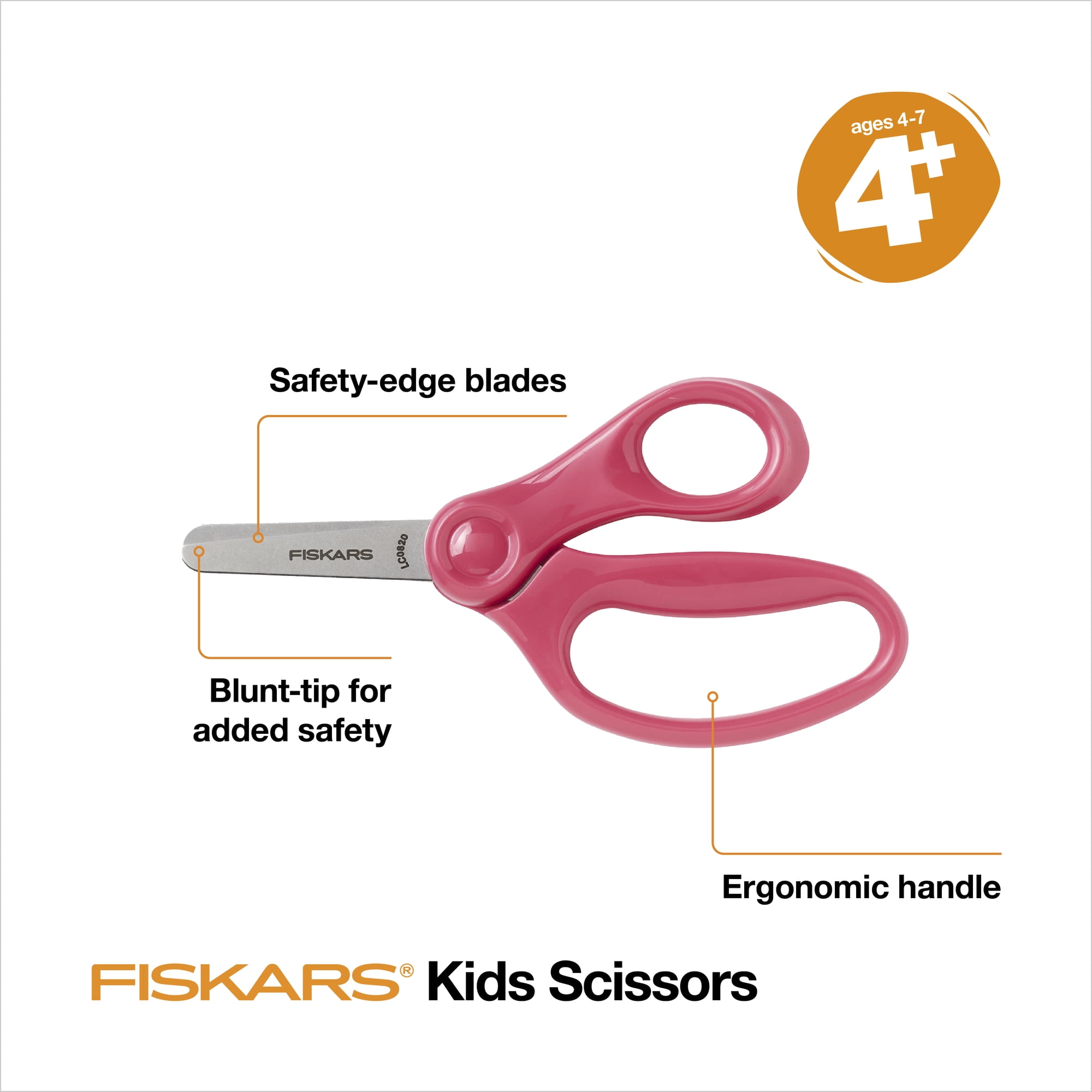 Scotch Kids Scissors 2 Pair Pink and Blue 5 Blunt Tip Age 4+ Left/Right  Handed