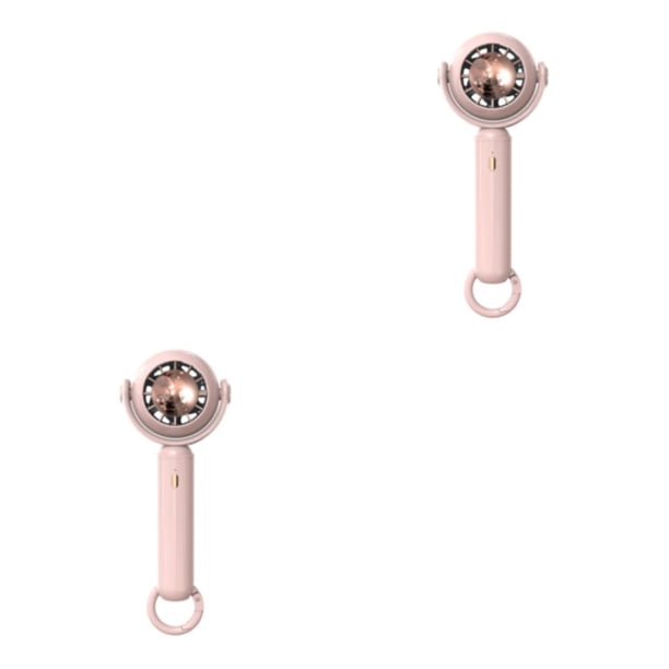 Ventilador portátil Wosthever ABS alimentado por batería 3 engranajes rosa Tipo 1 2Conjunto