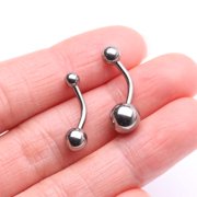 Implant Grade Titanium Internally Threaded Basic Belly Button Ring
