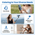 thumbnail image 5 of Magnetic Selfie Stick Tripod, 4-in-1 Phone Holder with Remote, 360°Rotatable Travel Phone Tripod Stand Compatible for iPhone /Android, Video Recording & Vlogging, 5 of 8