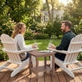 thumbnail image 2 of Table d'Appoint Extérieure, Petite Table Adirondack à Deux Niveaux en HIPS, Table Carrée Imperméable pour l'Extérieur, Tables d'Extrémité Modernes pour Balcon, Patio, Piscine, Plage, Véranda, Terrasse, Usage Intérieur Ou Extérieur, Brun, 2 of 14