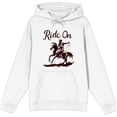 thumbnail image 4 of Cowboy "Ride On" Adult White Long Sleeve Hoodie-Medium, 4 of 6