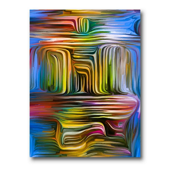 Designart ' Colour Spiral Fusion VIII ' Modern Canvas Wall Art Print