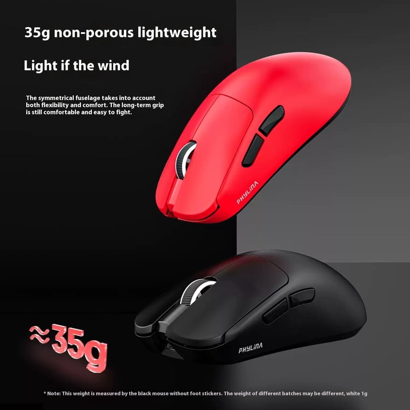 Phylina S480 Wireless Mouse Daul 8k Paw3395 Gaming Mouse Paw3950 Lightweight 8k Customized Office Computer Accessories Gifts