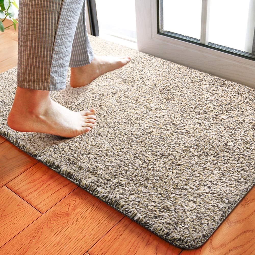 Inside Outside Doormat Shoes Scraper Absorbent Cotton Microfiber Carpet 18x29 