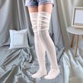 thumbnail image 2 of Darzheoy Women's Stockings Versatile Comfortable Fall Winter Thermal Casual Long Tube Over The Knee Solid Color Pile Socks, 2 of 5