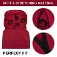 thumbnail image 4 of PiccoCasa Stretch Office Chairs Slipcovers with Zippers and Bottom Strips, Burgundy, 4 of 9