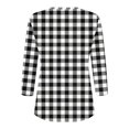 thumbnail image 4 of Fiudx Ofertas Flash Del Día Blusa de Manga 3/4 Corta Estampada a La Moda para Mujer, Blusa Informal con Cuello Redondo, 4 of 5