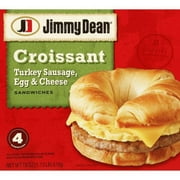 Jimmy Dean Turkey Sausage, Egg & Cheese Croissant Sandwiches, 18 Oz., 4 Count