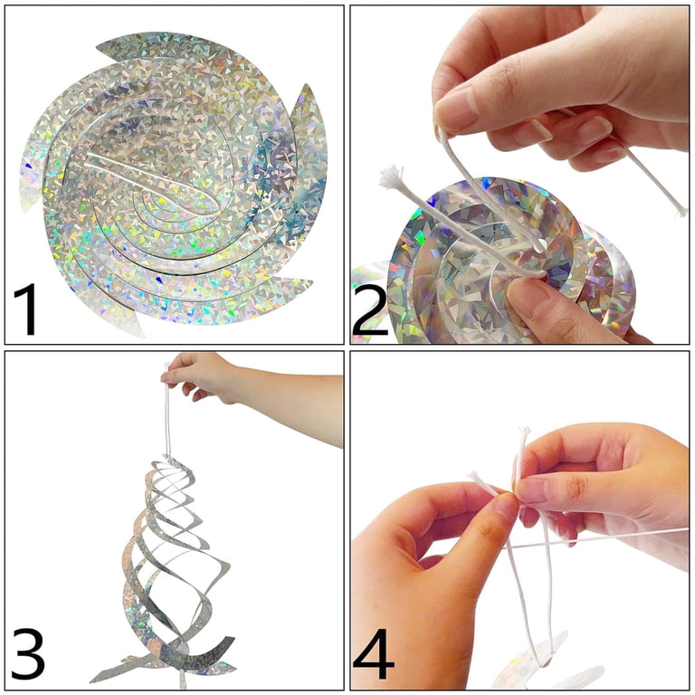 IC ICLOVER Bird Scare Reflector Spirals, 6-Pack 15.8 Inch photo 8