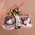thumbnail image 2 of Sanrio-Llavero de bola acrílica de Anime Kuromi para mujer, llavero de Pvc, colgante de bolso, modelo, adornos móviles, regalo para niños, 2 of 4