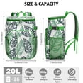 thumbnail image 3 of Palm Inspired Insulated Cooler Backpack, Leakproof Lunch Bag with Hawaiian Floral Design for Outdoor Activities, 3 of 6