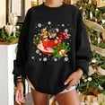 thumbnail image 2 of Fesfesfes Ugly Xmas Sweater Women's Tops Winter Christmas Dog Classic Printing Pullover Loose Sweatshirt, 2 of 6