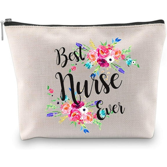 Novelty Nurse Gift Best Nurse Ever Funny Nurse’s Day Cosmetic Bag Gift