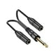 thumbnail image 1 of Cable divisor en Y de 6,35 mm, adaptador macho a 2 hembras de 6,35 mm, cable de altavoz, conector jack para estudio, amplificador y auriculares. Monocanal, 1 of 10