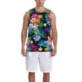 thumbnail image 6 of Rocae Colorful Flowers for Men's Basketball Jersey Lightweight and Breathable Athletic Tank Top,Quick-Drying Sports Jersey 4X-Large, 6 of 9