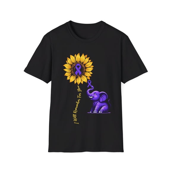 I Will Remember For You Elephant Alzheimer's Awareness Month TShirt