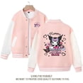 thumbnail image 2 of Sanrios Kuromi-Chaqueta de uniforme de béisbol para niño y niña, abrigo informal de manga larga con estampado Kawaii, ropa de regalo, 2 of 5