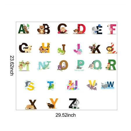 Alphabet Shaped Wall Decals Diy Letter Theme Boys Kids Room Stickers Removable Vinyl Art Decor For Home Kindergarten Nursery Decorations Canada