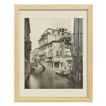 Vintage Views of Venice VI - Framed Print w/glass - Natural Wood