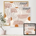 thumbnail image 4 of Designart 'Abstract Monstera Leaf and One Line Art Shapes' Modern Framed Canvas Wall Art Print, 4 of 5