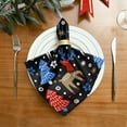 thumbnail image 2 of GZHJMY Christmas Reindeer Cloth Dinner Napkins Everyday Use 20" × 20" Home Decor 1 Pack, 2 of 7